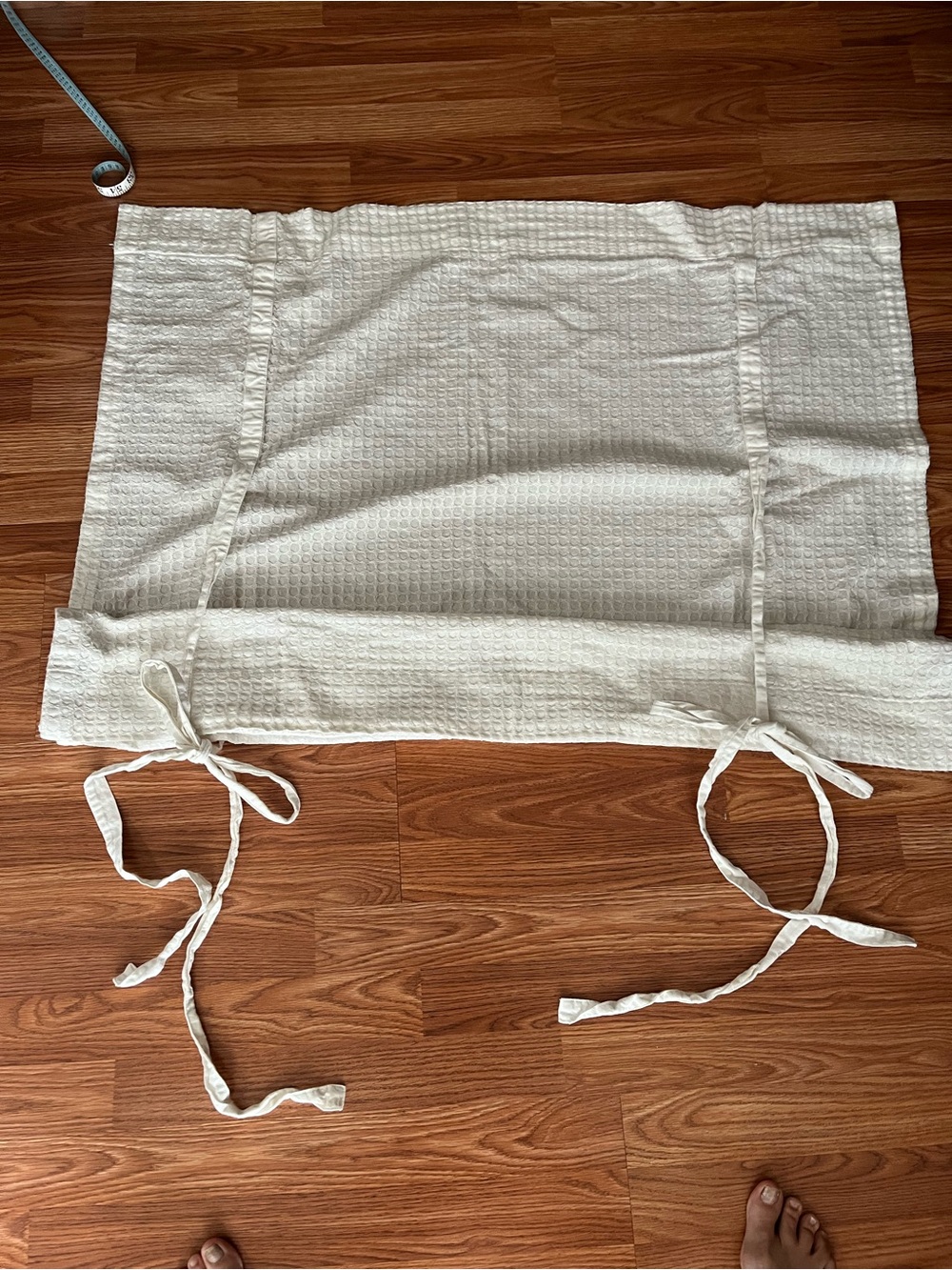 Threshold Waffle-Weave Tie-Up Window Shade / Curtain Panel
